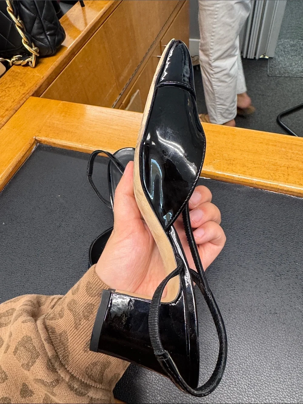 CHANEL sleek slingback
